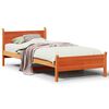 vidaXL S&auml;ngram utan madrass vaxbrun 100x200 cm massiv furu