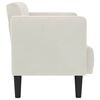 vidaXL Loveseat soffa creme 111 cm sammet
