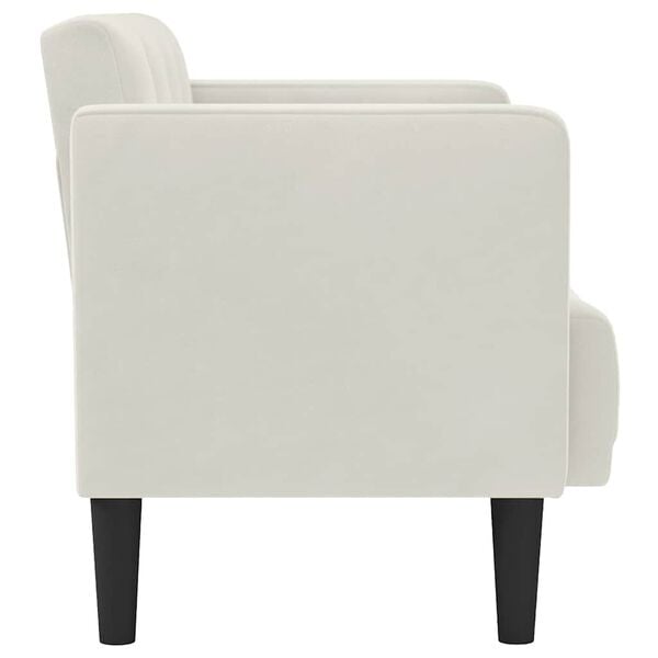 vidaXL Loveseat soffa creme 111 cm sammet