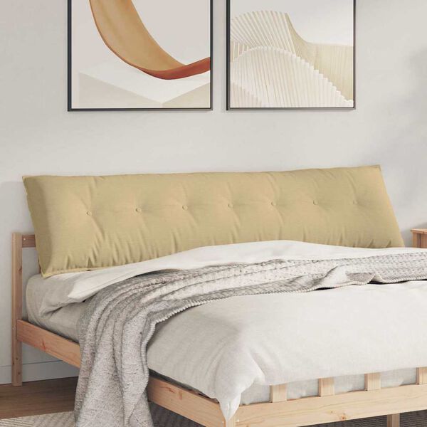 vidaXL Ryggkudde Gr&aring;gr&ouml;n 200 x 50 cm Kordread tyg