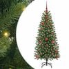 vidaXL Konstgjord julgran Gr&ouml;n 120 cm PE och PVC