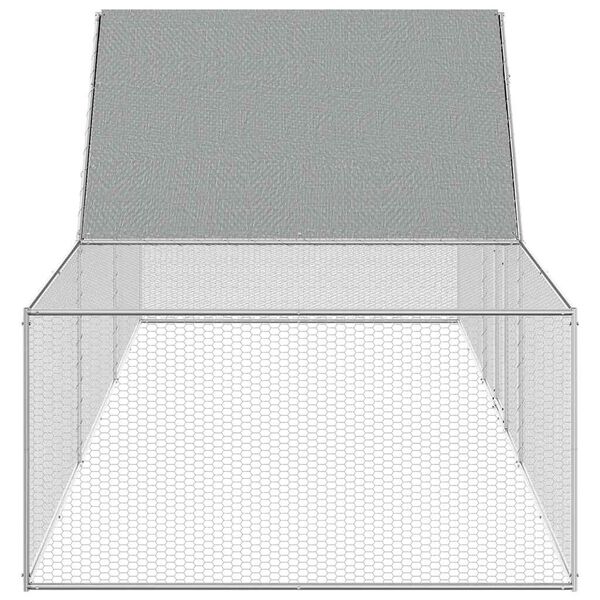 vidaXL H&ouml;nsbur 6x2x2 m galvaniserat st&aring;l