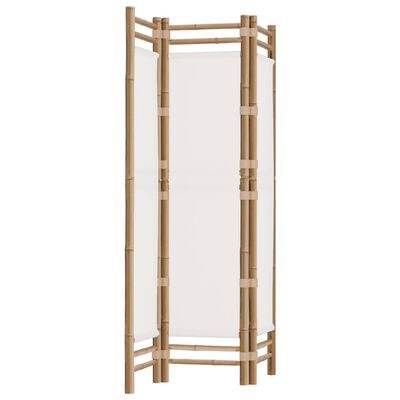 vidaXL Rumsavdelare 3 paneler hopfällbar 120 cm bambu och kanvas