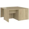 vidaXL Soffbord 4 st sonoma-ek 33x33x33 cm konstruerat tr&auml;