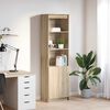 vidaXL Highboard Sonoma ek 50x35x180 cm konstruerat tr&auml;