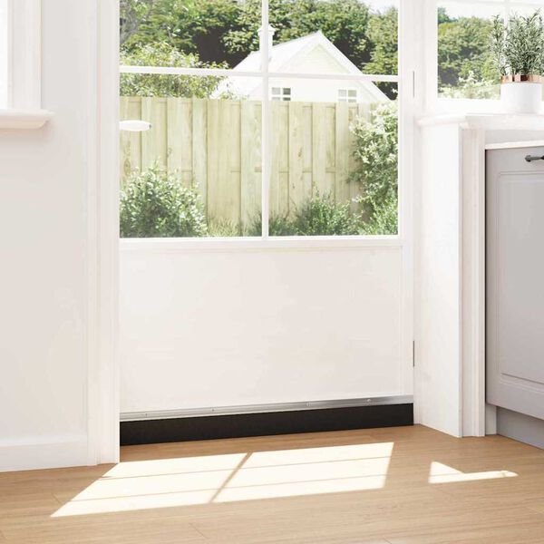 vidaXL Skruvmonterade d&ouml;rrborstt&auml;tningslister 12 pcs Silver 100 cm