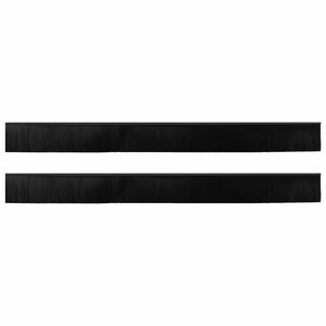 vidaXL Sj&auml;lvh&auml;ftande d&ouml;rrborstlist 2 st Svart 100 cm Aluminiumlegering
