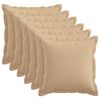 vidaXL Kudd&ouml;verdrag 6 st HOUTEN Gr&auml;ddvit 40 x 40 cm Faux Linne