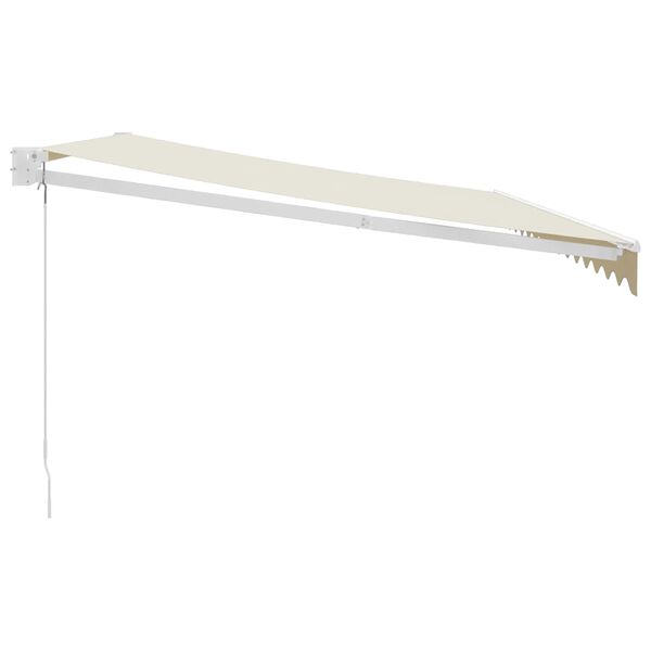 vidaXL Markis inf&auml;llbar gr&auml;ddvit 4x3 m tyg och aluminium