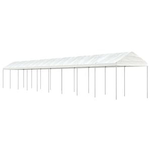 vidaXL Paviljong med tak vit 20,07x2,28x2,69 m polyeten