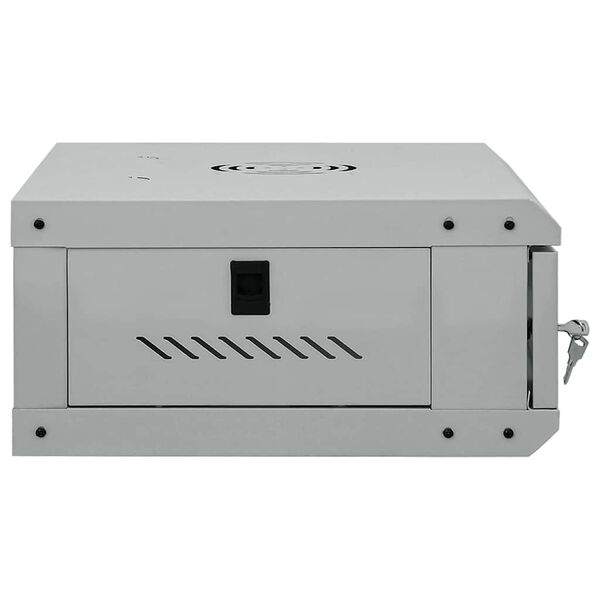 vidaXL Nätverkskabinet med lagring Grå 53 x 35 x 21 cm Stål