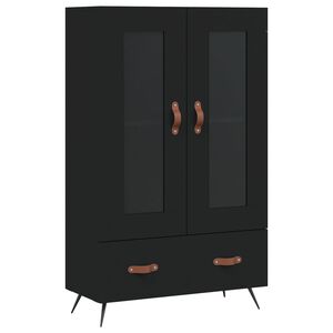 vidaXL H&ouml;gsk&aring;p svart 69,5x31x115 cm konstruerat tr&auml;