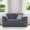 vidaXL Loveseat soffa mörkgrå 120 cm sammet