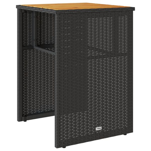 vidaXL Caféset med dynor 3 delar svart konstrotting