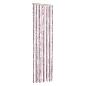 vidaXL Insektsgardin silvergr&aring; och rosa 56x185 cm chenille