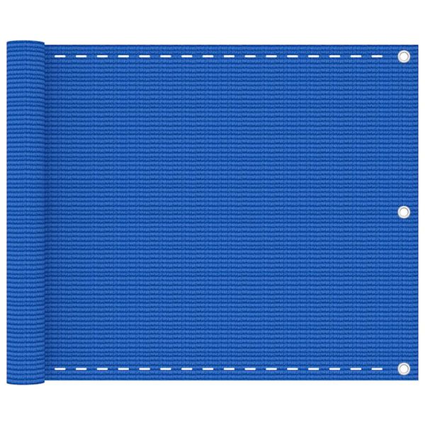 vidaXL Balkongsk&auml;rm bl&aring; 75x300 cm HDPE