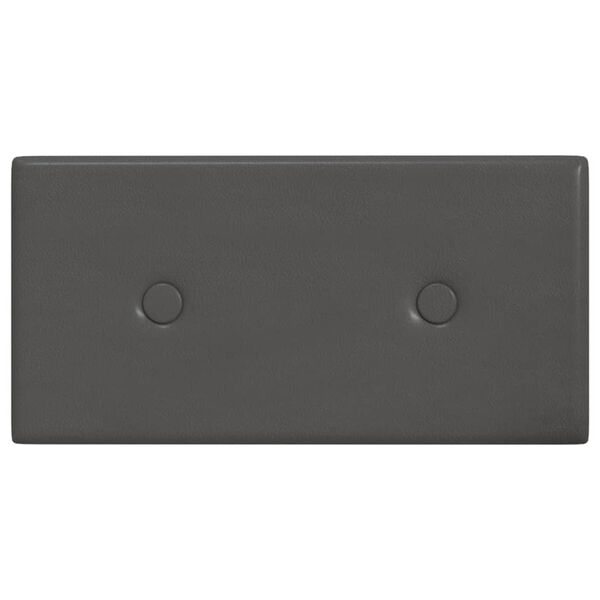 vidaXL Väggpaneler 12 st grå 30x15 cm konstläder 0,54 m²