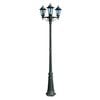 vidaXL Tr&auml;dg&aring;rdslampa 3 armar 215 cm m&ouml;rkgr&ouml;n/svart aluminium