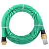 vidaXL Sugslang med kopplingar m&auml;ssing gr&ouml;n 1,1" 3 m PVC