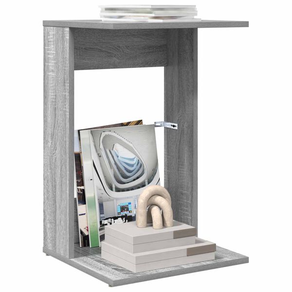 vidaXL Sidobord Gr&aring; Sonoma 40 x 38 x 62,5 cm Konstruerat tr&auml;