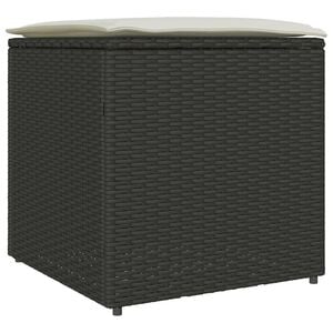 vidaXL Kuddbox med lagring Svart 50 x 50 x 50 cm konstrotting