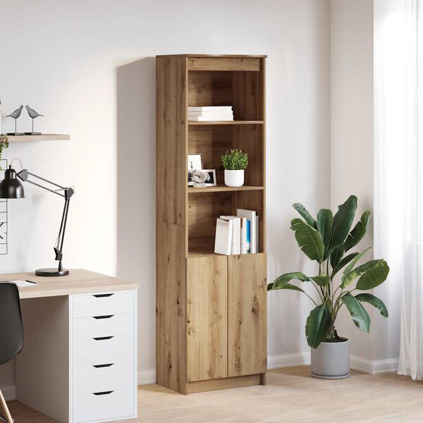 vidaXL Highboard hantverksm&auml;ssig ek 50x35x180 cm konstruerat tr&auml;