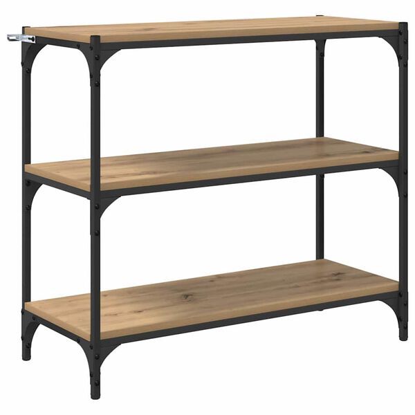 vidaXL Boksk&aring;p Artisan Ek 80 x 33 x 70,5 cm Konstruerat tr&auml; och j&auml;rn