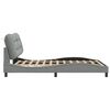 vidaXL Bed Frame without Mattress "Hvar" Light Grey 140x190 cm Fabric