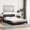 vidaXL Bed with Mattress "Dover" Dark Brown 120x200 cm Fabric