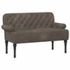 vidaXL Loveseat med knapprapport M&ouml;rkgr&aring; 120 x 65 x 78 cm