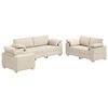 vidaXL Soffa 2 st Beige Linnenblandad tyg