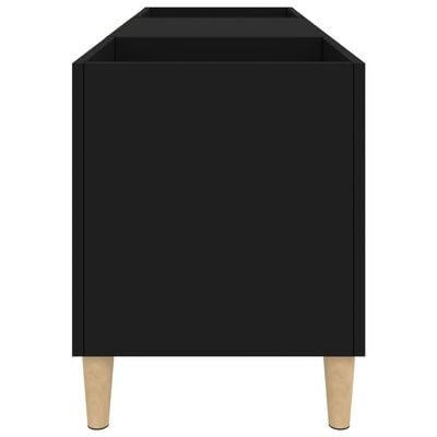 vidaXL Stereobänk svart 121x38x48 cm konstruerat trä