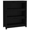 vidaXL Bokhylla svart 80x35x97 cm massiv furu
