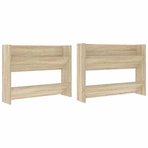 vidaXL V&auml;ggmonterat skost&auml;ll 2 st sonoma-ek 80x18x60cm konstruerat tr&auml;