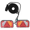 vidaXL Sl&auml;pvagnsbelysning 2 st r&ouml;d 24x5x14,5 cm 12V gl&ouml;dlampa