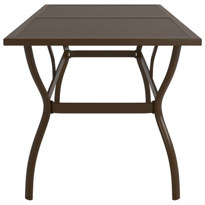 vidaXL Trädgårdsbord brun 190x80x72 cm stål