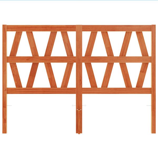 vidaXL Huvudgavel vaxbrun 160 cm massiv furu