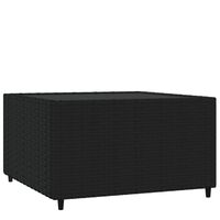 vidaXL Loungebord fyrkantigt svart 50x50x30 cm konstrottning