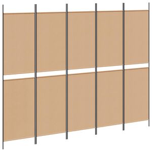 vidaXL 5-panel rumsk&auml;rm Beige 250 x 200 cm Tyg