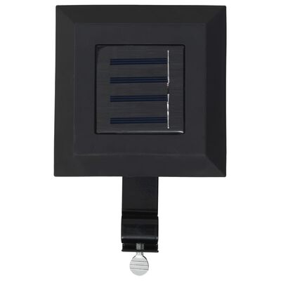 vidaXL Sollampa LED set 6 st fyrkantig 12 cm svart