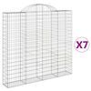 vidaXL Gabioner b&aring;gformade 7 st 200x30x180/200 cm galvaniserat j&auml;rn