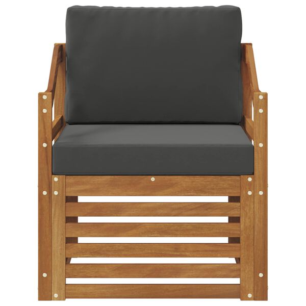 vidaXL Utomhussoffset Massivt akaciatr&auml; och polyester Naturf&auml;rg