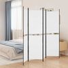 vidaXL Rumsavdelare 4 paneler vit 200x180 cm tyg
