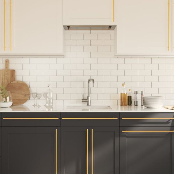 vidaXL Sk&aring;phandtag 20 st guld 480 mm rostfritt st&aring;l