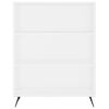 vidaXL Bokhylla vit 69,5x32,5x90 cm konstruerat trä