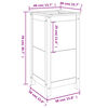 vidaXL Odlingslåda 40x40x78 cm vit massiv furu