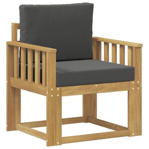 vidaXL Utomhussoffa Polyester Vit och Antracit