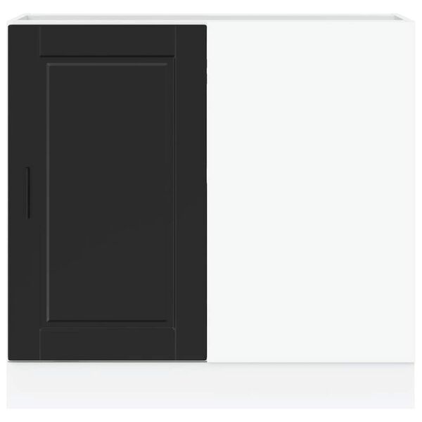 vidaXL K&ouml;ksb&auml;nk "Porto" svart parkett