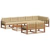 vidaXL Utomhussoffset med kudde 9 pcs Naturlig och Beige