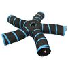 vidaXL 5-v&auml;gs kattunnel svart och bl&aring; 25 cm polyester